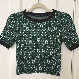 ZARA Patterned Crop Top